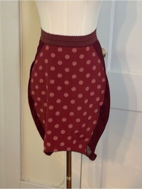 See Through side Jean Paul Gaultier Junior Burgundy Polka Dot Skirt Italy 42